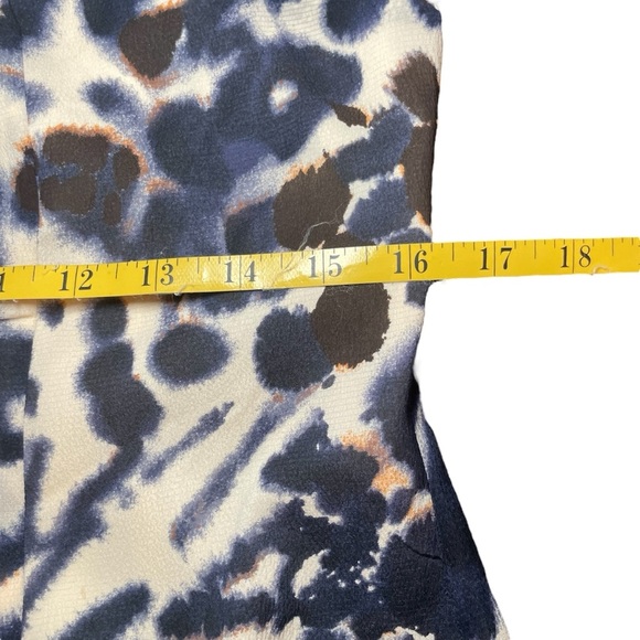 Ann Taylor 97% Silk Watercolor Animal Print Sleeveless Sheath Dress Size 10 - Picture 8 of 9